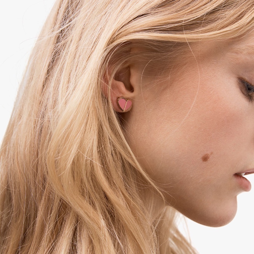 KATE SPADE • Heritage Spade Heart Earrings - Picture 2 of 4